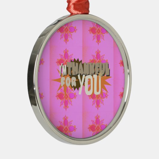 Ik ben dankbaar voor je metalen ornament (Rechts)