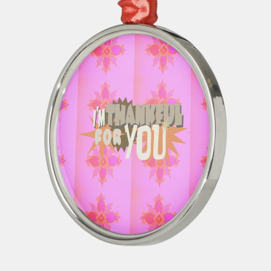 Ik ben dankbaar voor je metalen ornament (Links)
