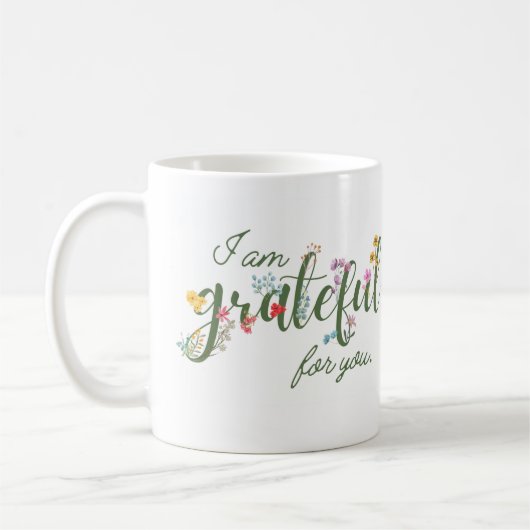 Ik ben dankbaar voor je Mok (Links)