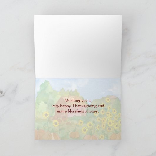 Ik ben dankbaar voor je oom Happy Thanksgiving Kaart (Binnen)