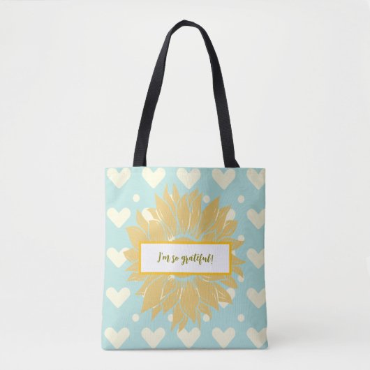 Ik ben dankbaar voor je personalisatie tote bag (Voorkant)