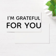 Ik ben dankbaar voor je zwarte witte Label Kaart