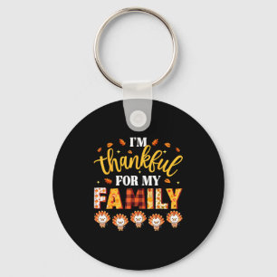 Ik Ben Dankbaar Voor Mijn Familie Thanksgiving Kal Sleutelhanger