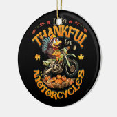 Ik ben dankbaar voor motorfietsen Thanksgiving Tur Keramisch Ornament (Links)