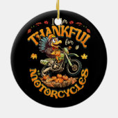 Ik ben dankbaar voor motorfietsen Thanksgiving Tur Keramisch Ornament (Achterkant)