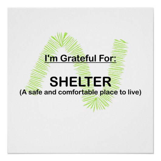 IK BEN DANKBAAR VOOR ONDERDAK PERFECT POSTER (Voorkant)