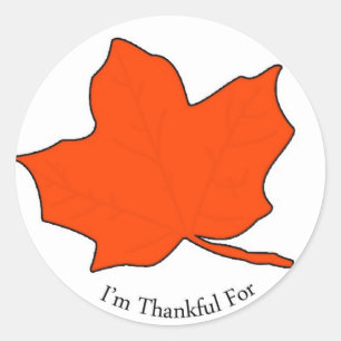 Ik ben dankbaar voor ronde sticker