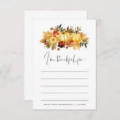 Ik ben dankbaar voor Thanksgiving dankbaarheid Kaa Informatiekaartje (Voorkant / Achterkant)