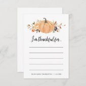 Ik ben dankbaar voor Thanksgiving dankbaarheid Kaa Informatiekaartje (Voorkant / Achterkant)