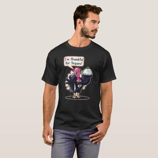 Ik ben dankbaar voor Vegans Thanksgiving Turkey Ma T-shirt (Voorkant volledig)