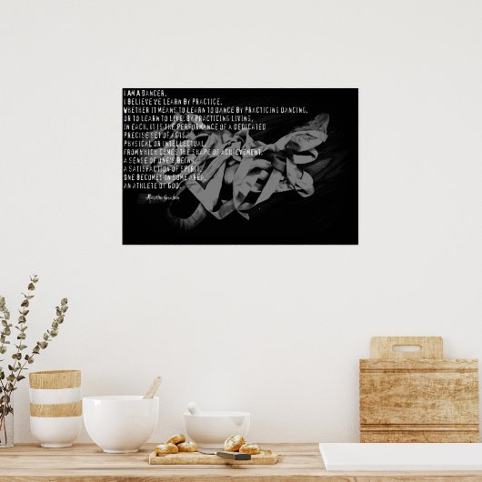 Ik ben danser poster (Keuken)