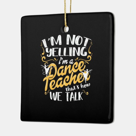 Ik ben dansleraar keramisch ornament (Links)