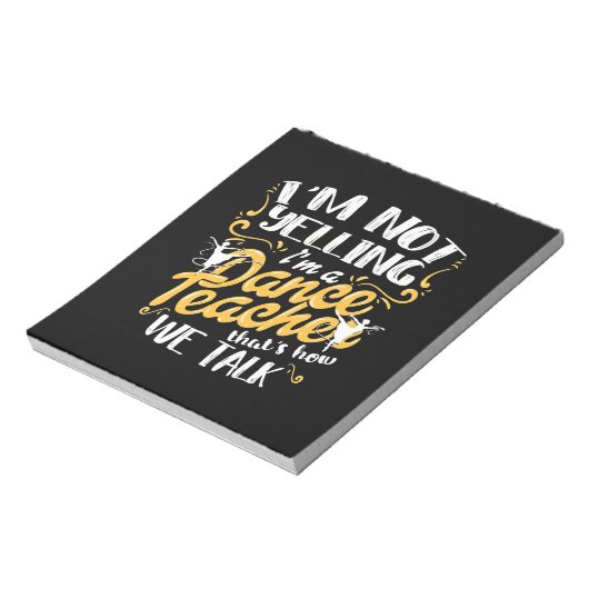 Ik ben dansleraar notitieblok (Linkerzijde)