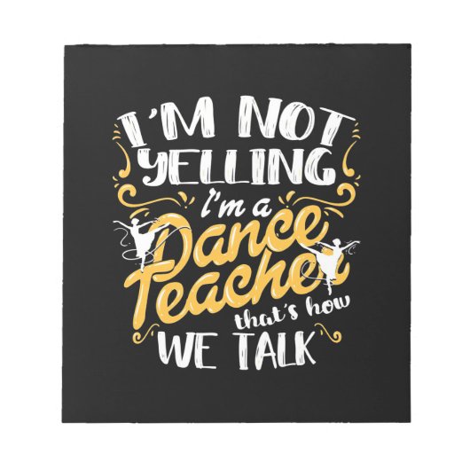 Ik ben dansleraar notitieblok (Voorkant)