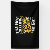 Ik ben dansleraar spandoek (Verticaal)