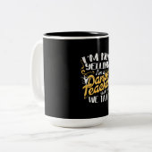 Ik ben dansleraar tweekleurige koffiemok (Voorkant links)