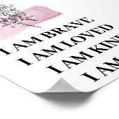 Ik ben dappere zelfliefhebbers, positief bevestige poster (Hoek)