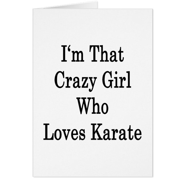 Ik ben dat gekke meisje dat van Karate houdt (Voorkant)