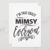 Ik ben dat gekke Mimsy T-shirt (Voorkant / Achterkant)