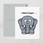 Ik Ben Dat Grappige Grijze Olifant Cartoon Niet Ve Briefkaart (Voorkant / Achterkant)
