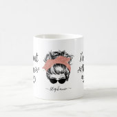 Ik ben dat mam Funny Messy Bun Glitter Koffiemok (Center)