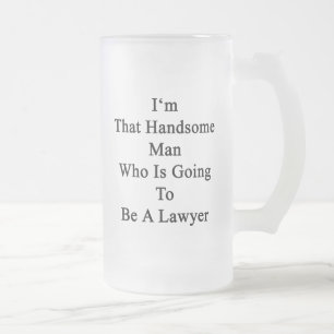 Ik ben dat mooie Man dat een advocaat wordt. Matglas Bierpul