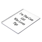 Ik ben dat stomme meisje dat van varkens houdt notitieboek (Linkerzijde)