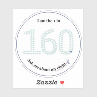 Ik ben de 1 op de 160, vraag me naar mijn kind-gro sticker