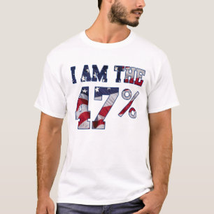 Ik ben de 47% Amerikaanse vlag op shirt
