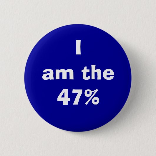 "Ik ben de 47%"-toets Ronde Button 5,7 Cm (Voorkant)