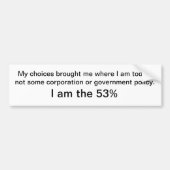 Ik ben de 53% bumpersticker (Voorkant)