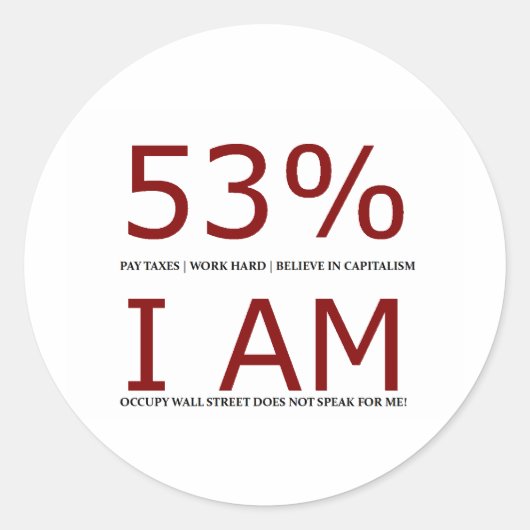 Ik ben de 53% ronde sticker (Voorkant)