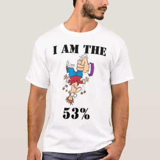 Ik ben de 53% (schudden) t-shirt
