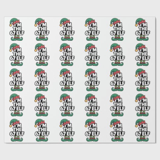 Ik ben de 67 Elf Zes Zeven Elf Meme Kerstmis Cadeaupapier (Vlak)