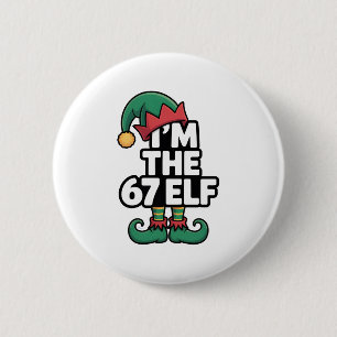 Ik ben de 67 Elf Zes Zeven Elf Meme Kerstmis Ronde Button 5,7 Cm