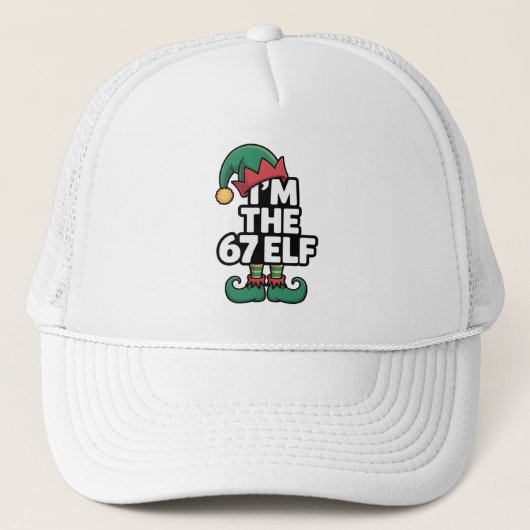 Ik ben de 67 Elf Zes Zeven Elf Meme Kerstmis  Trucker Pet (Voorkant)