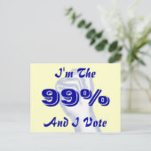 Ik ben de 99% briefkaart (Staand voorkant)