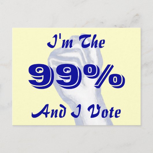 Ik ben de 99% briefkaart (Voorkant)