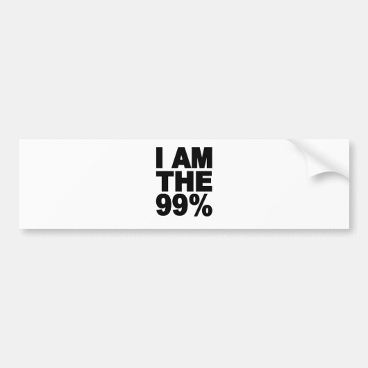 Ik ben de 99% (Occupy Wall St) Bumpersticker (Voorkant)