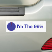 Ik ben de 99% Pie Chart Bumpersticker (Op auto)