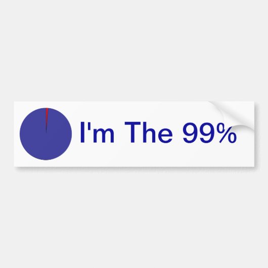 Ik ben de 99% Pie Chart Bumpersticker (Voorkant)