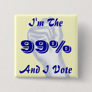Ik ben de 99% vierkante button 5,1 cm
