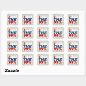 IK BEN DE 99% VIERKANTE STICKER (Vel)