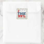 IK BEN DE 99% VIERKANTE STICKER (Tas)