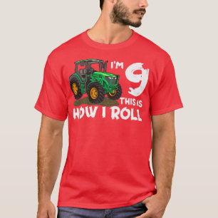 Ik ben de 9de dit is hoe ik Boerderij tractor boer T-shirt
