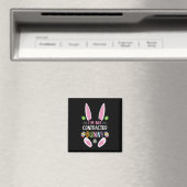 Ik ben de aannemer Bunny Funny Pasen Day Rabbit Magneet (Insitu (Vaatwasser))