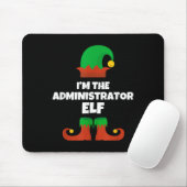 Ik ben de Administrator Elf Familie Pyjama Kerstmi Muismat (Met muis)
