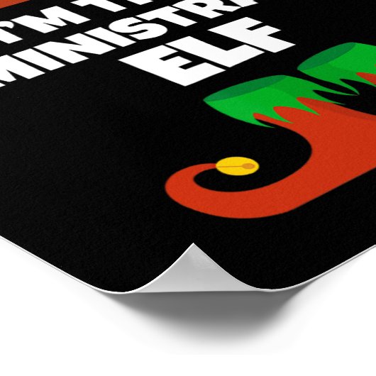 Ik ben de Administrator Elf Familie Pyjama Kerstmi Poster (Hoek)