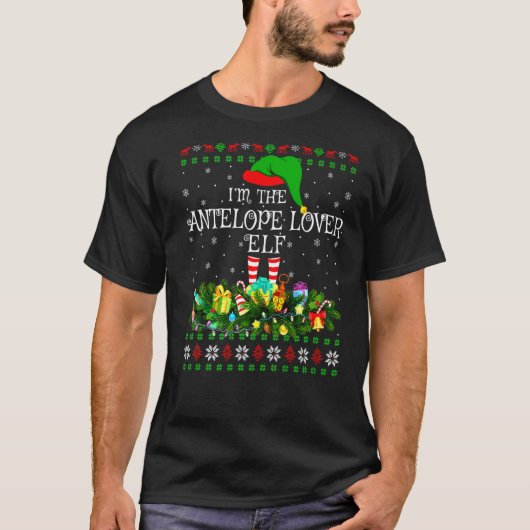 Ik ben de Antelope Elf Christma. T-shirt (Voorkant)