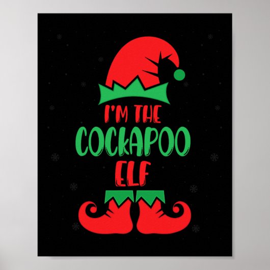 Ik ben de Apoo Elf Schattige Hondenliefhebber Xmas Poster (Voorkant)